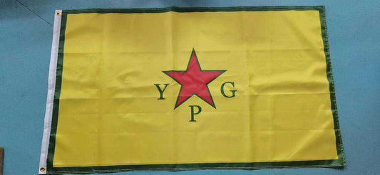 Buy YPG Flags Rectangular | People's Defense Units | Yekîneyên Parastina Gel | Kurdistan
