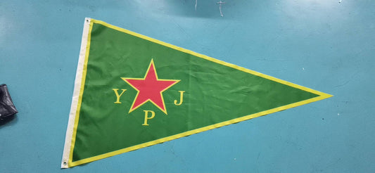 Buy YPJ Flag TRIANGULAR | Women's Protection Units | Yekîneyên Parastina Jin | Kurdistan