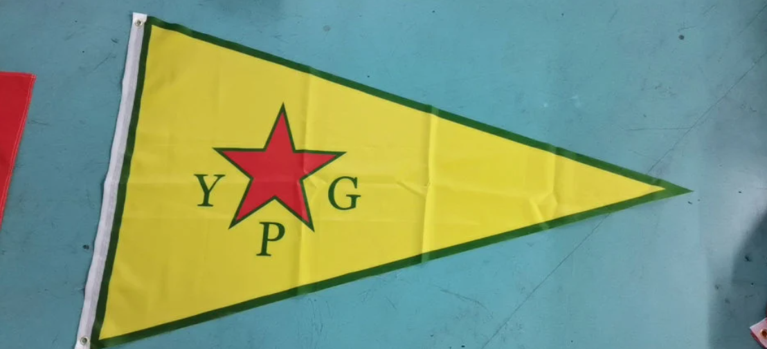 Buy YPG Flags TRIANGULAR | People's Defense Units | Yekîneyên Parastina Gel | Kurdistan
